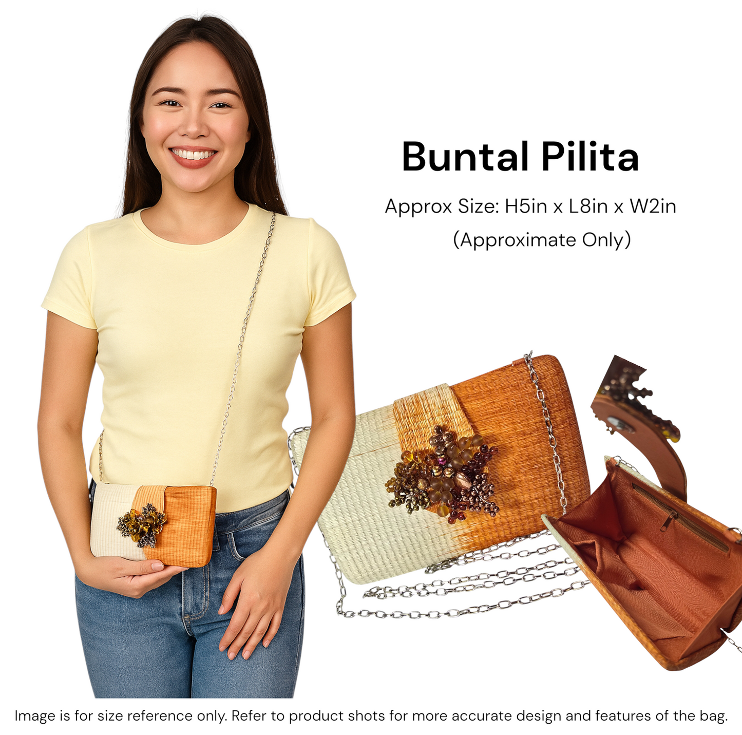 Lalaloca Pilita Clutch Buntal Crossbody